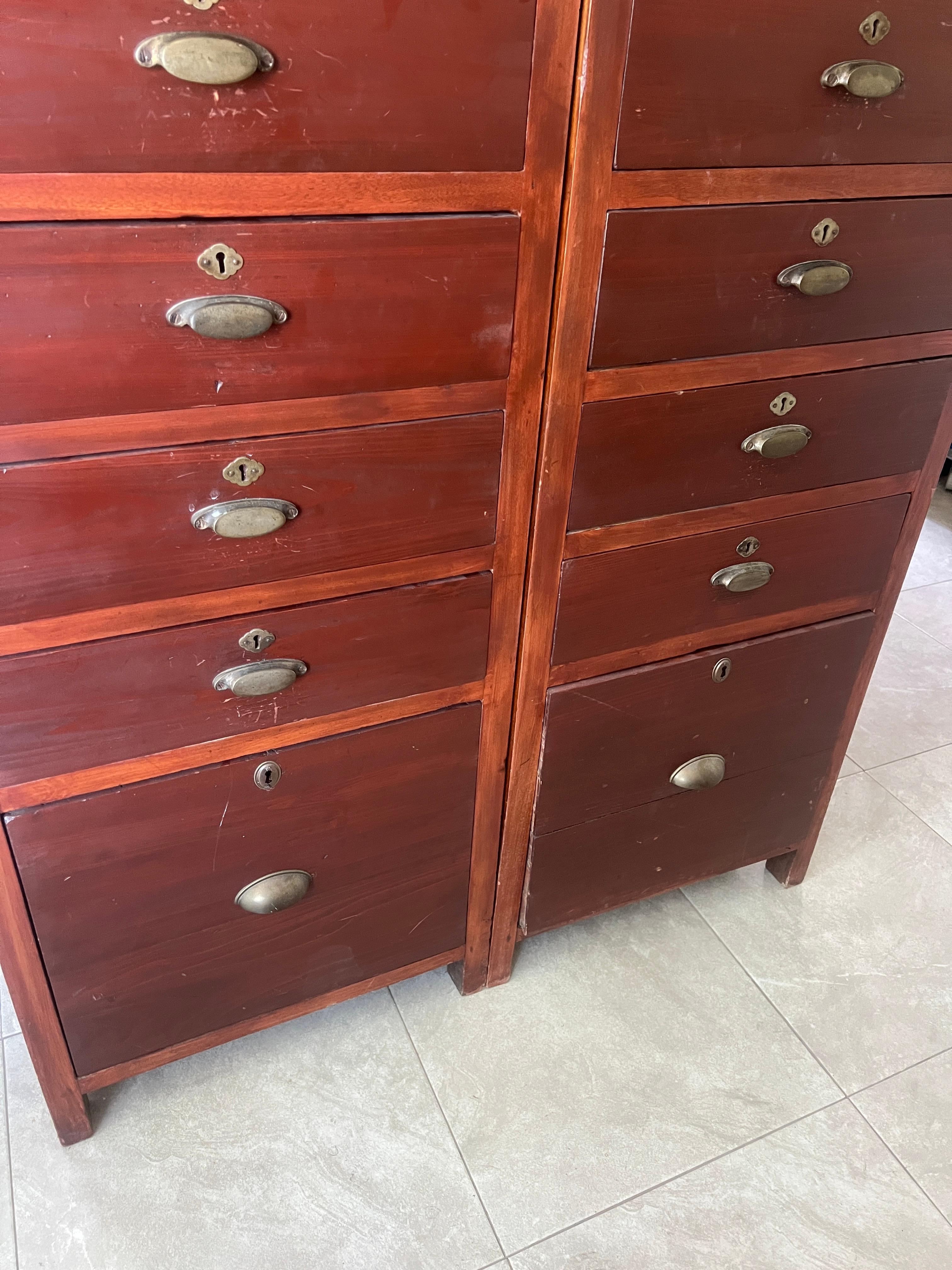 Pair of French Notary Style Cabinets For Sale 1