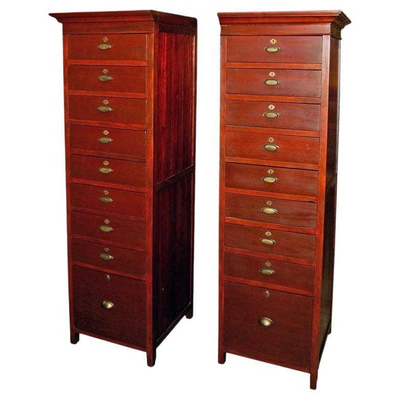 Pair of French Notary Style Cabinets