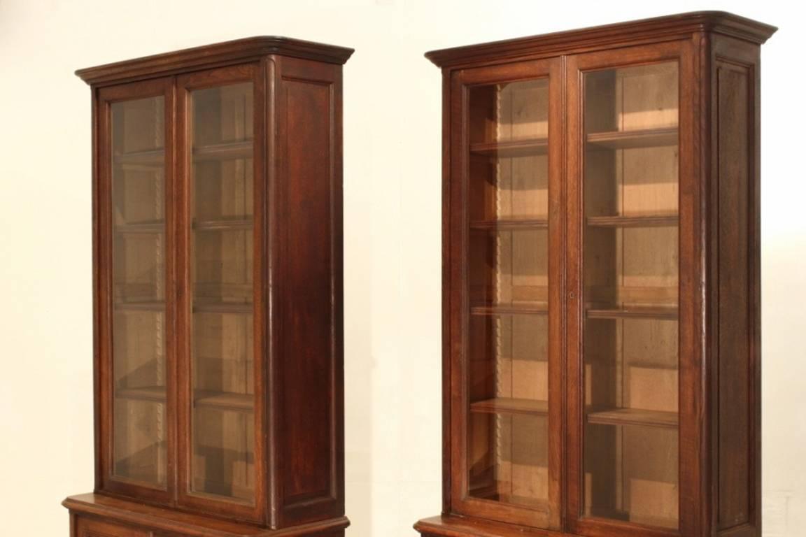 Pair of French Oak Bookcases 1