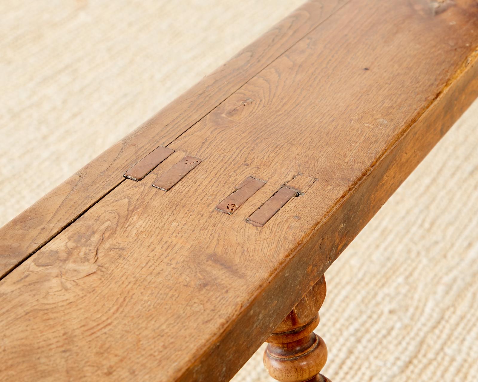 Pair of 19th Century French Oak Farmhouse Benches 10