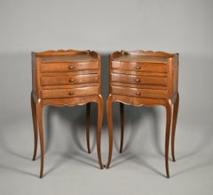 Pair of French Oak Night Stands, Louis XVI Style, Mid-Century 1950s
