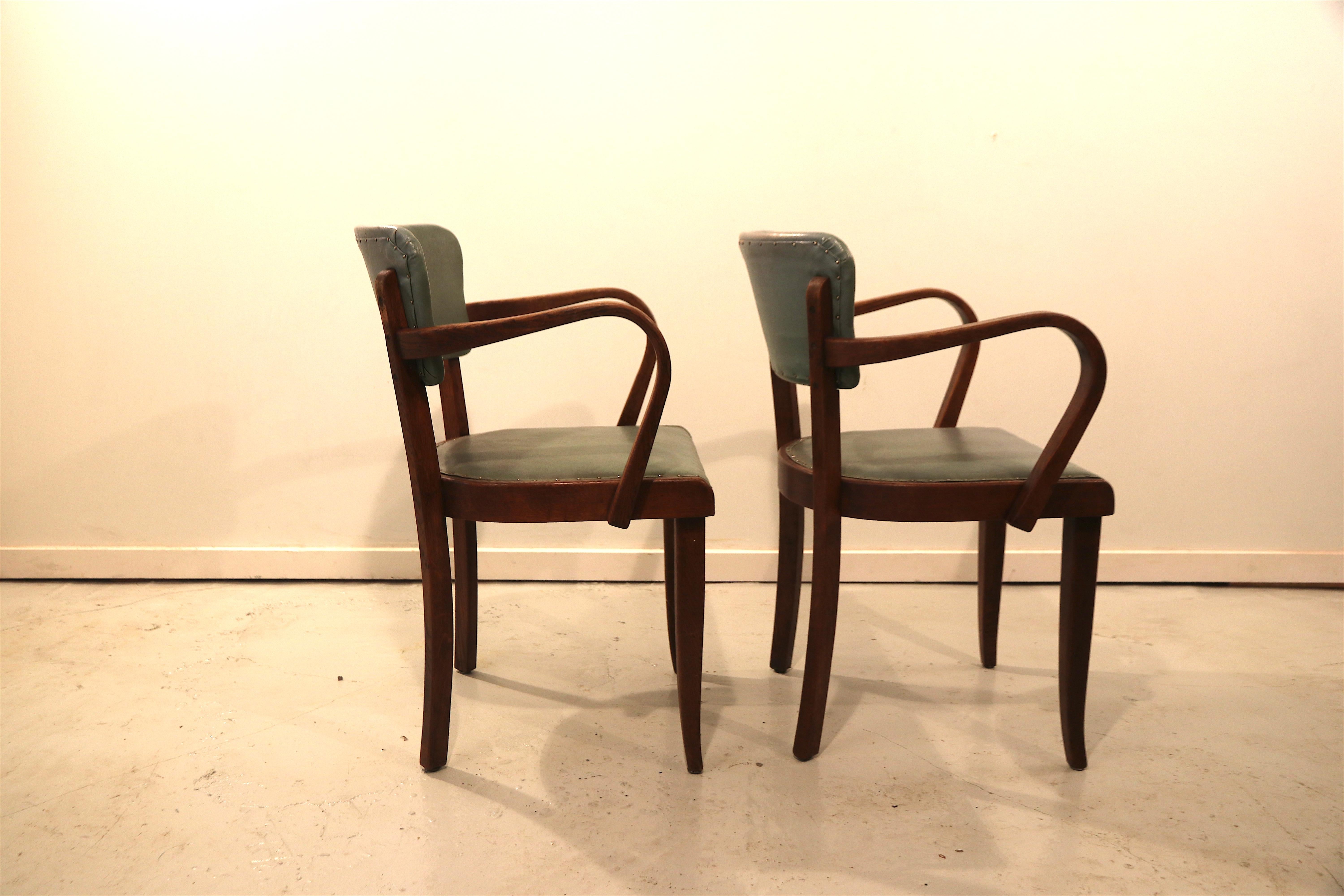 Pair of French Oak Side Chairs 1