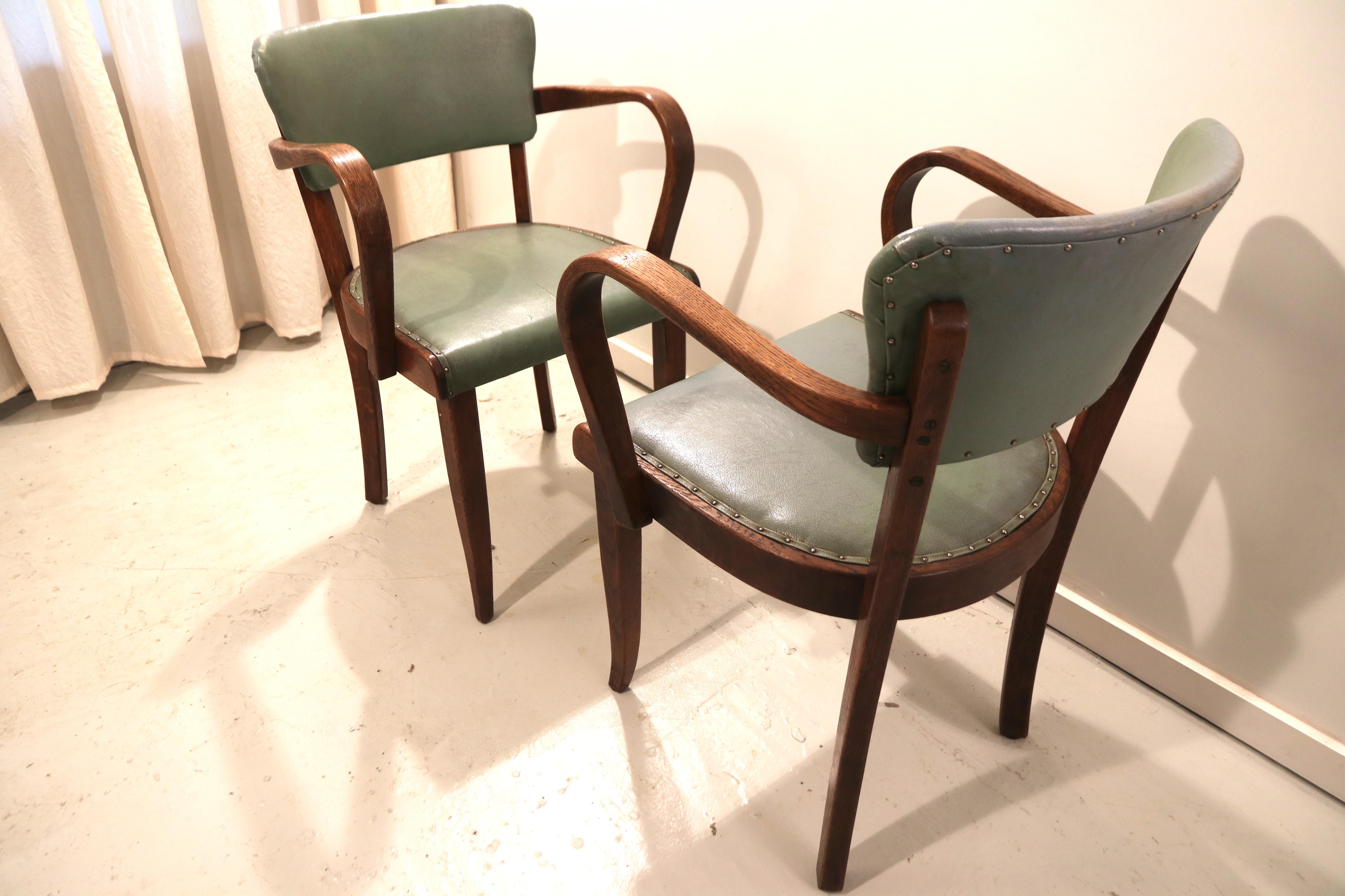 Pair of French Oak Side Chairs 2