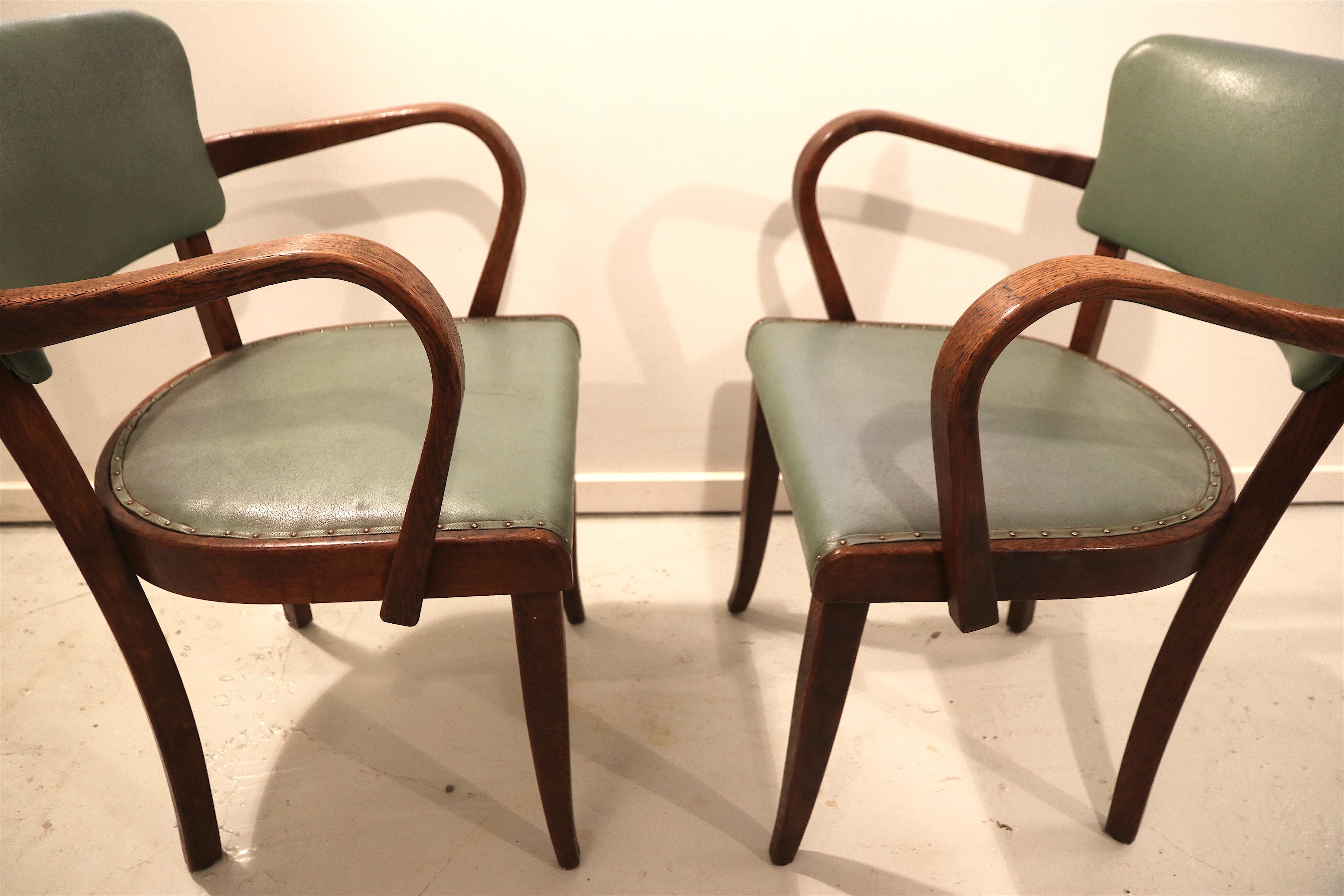 Pair of French Oak Side Chairs 4