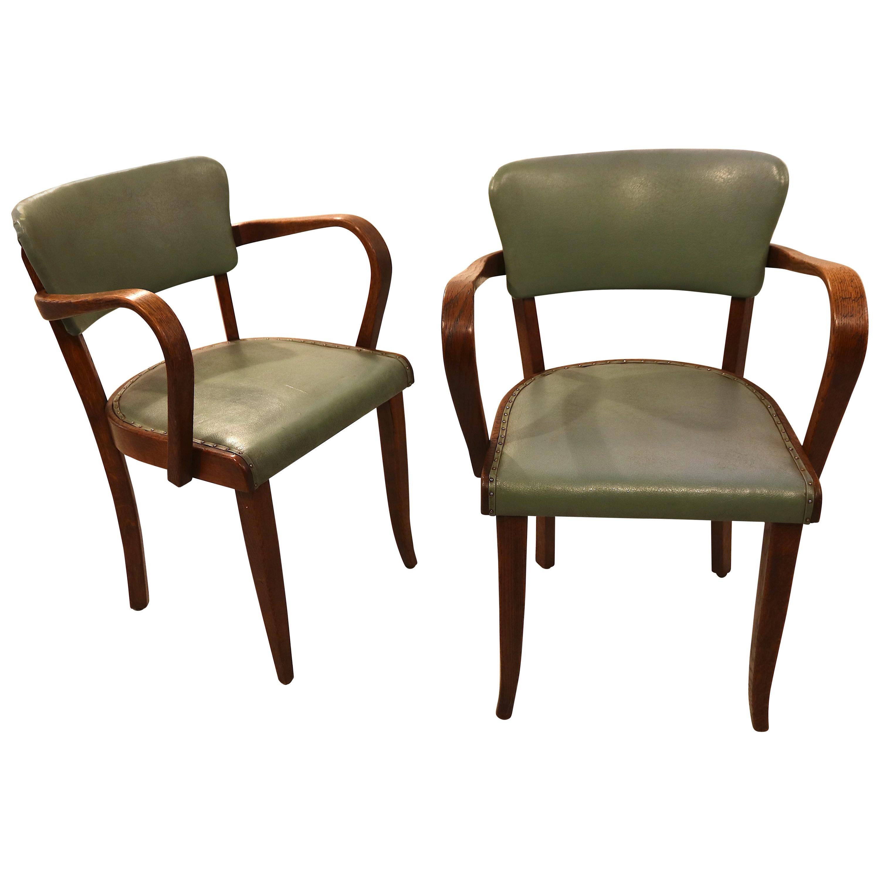 Pair of French Oak Side Chairs