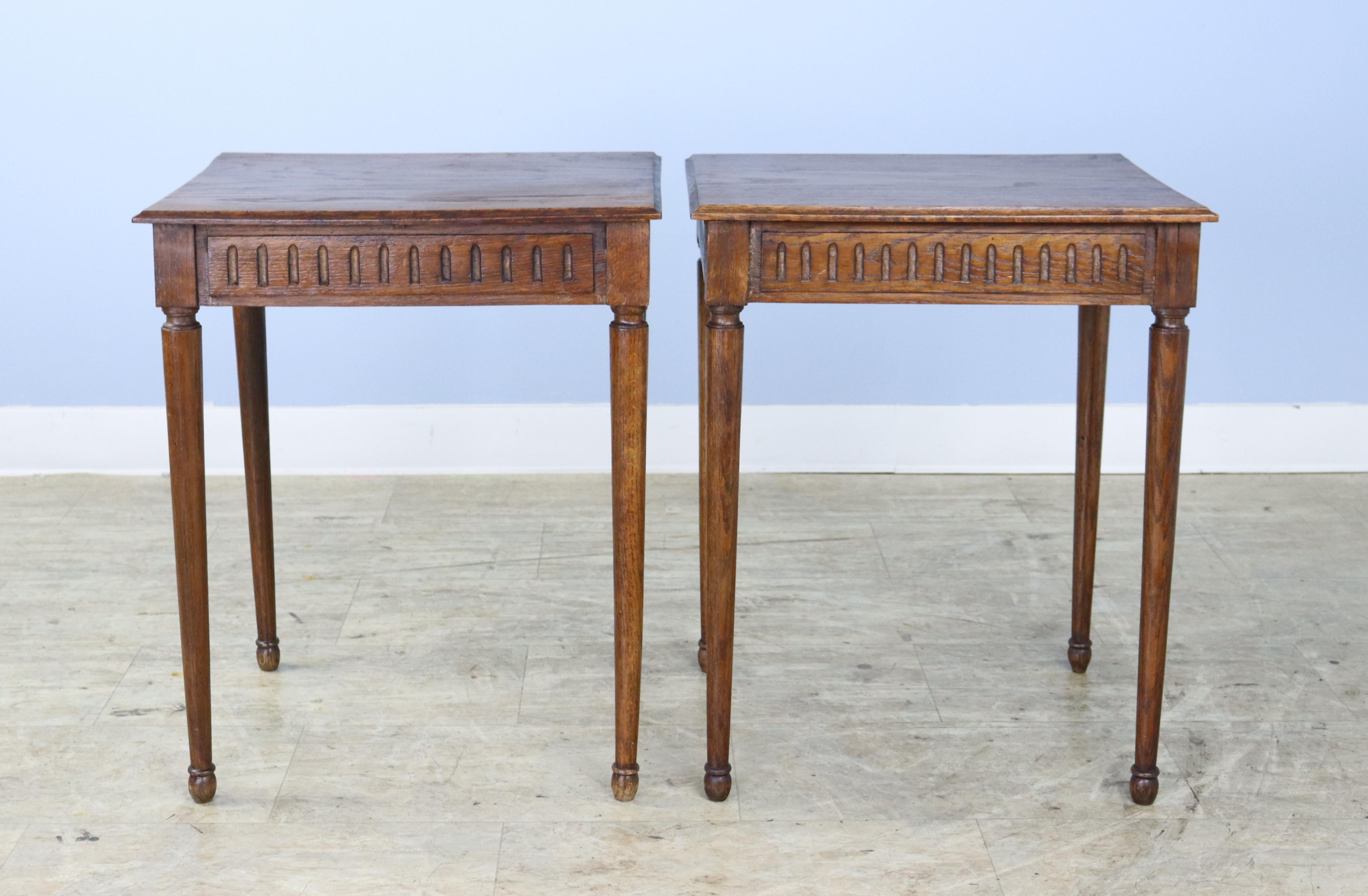 Pair of French Oak Side or End Tables 5
