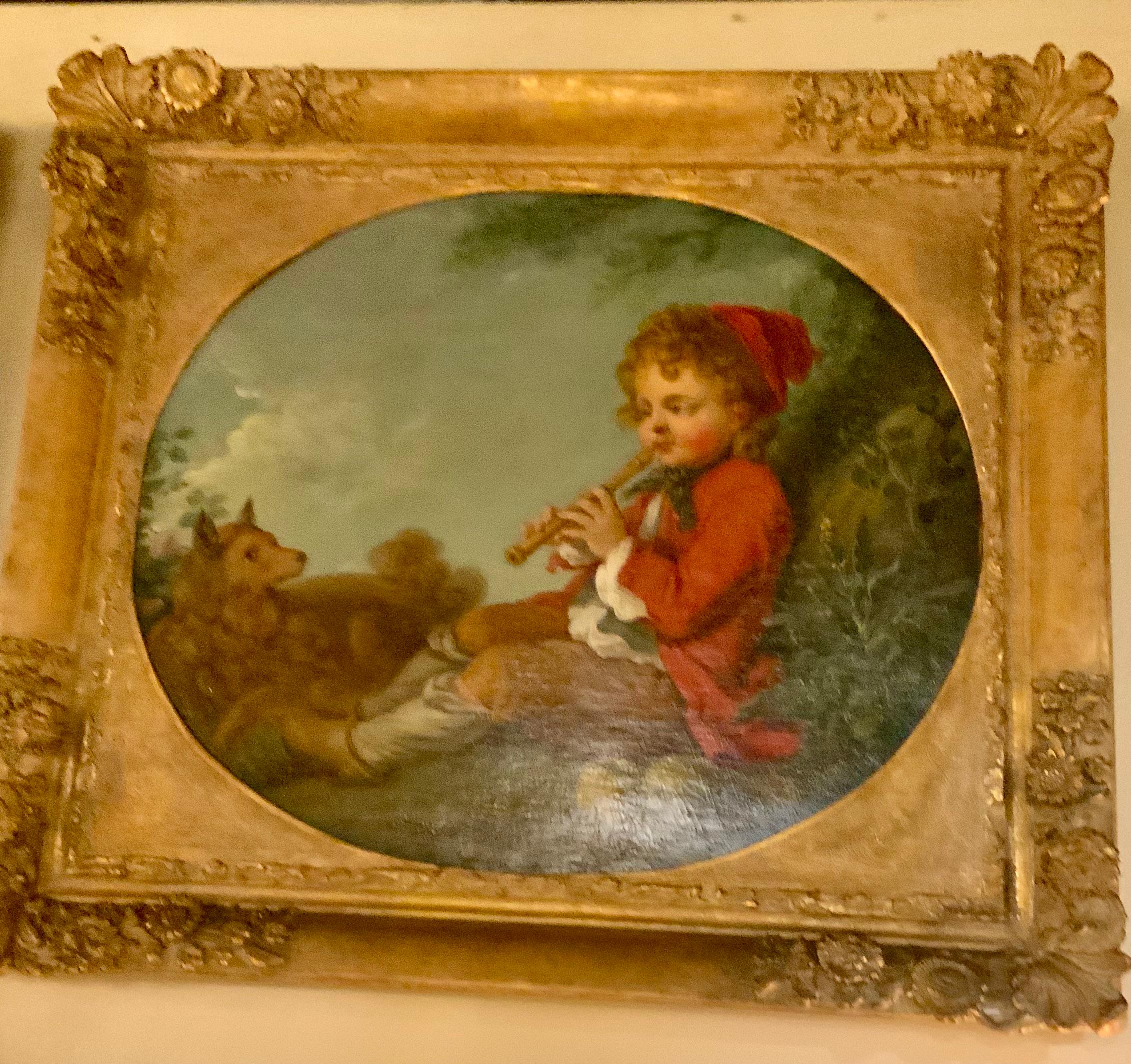 Pair of French  oil paintings after Francois Boucher  For Sale 3