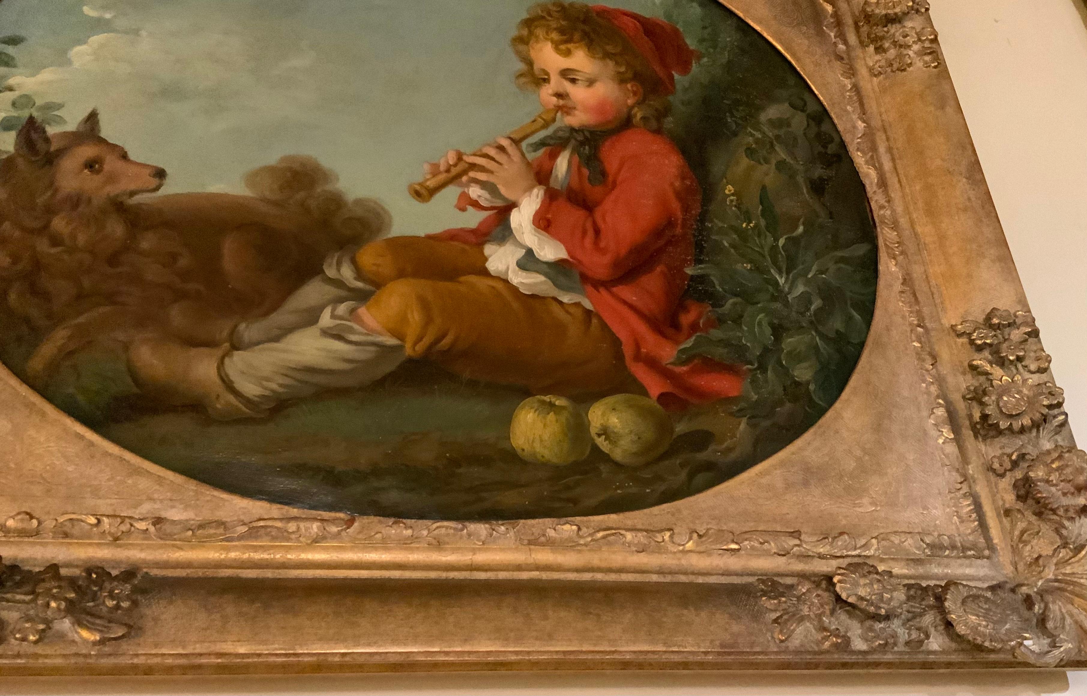 Pair of French  oil paintings after Francois Boucher  For Sale 5