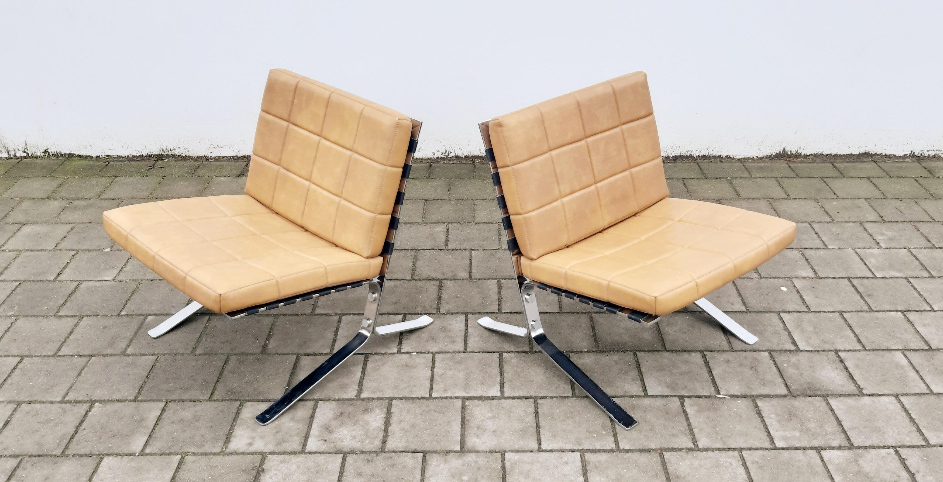 Set of 2 Joker easy chairs designed by Olivier Mourgue for Airborne in the 1960s.