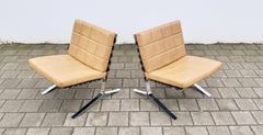 Pair of French Olivier Mourgue Beige “Joker” Easy Chairs for Airborne, 1960s