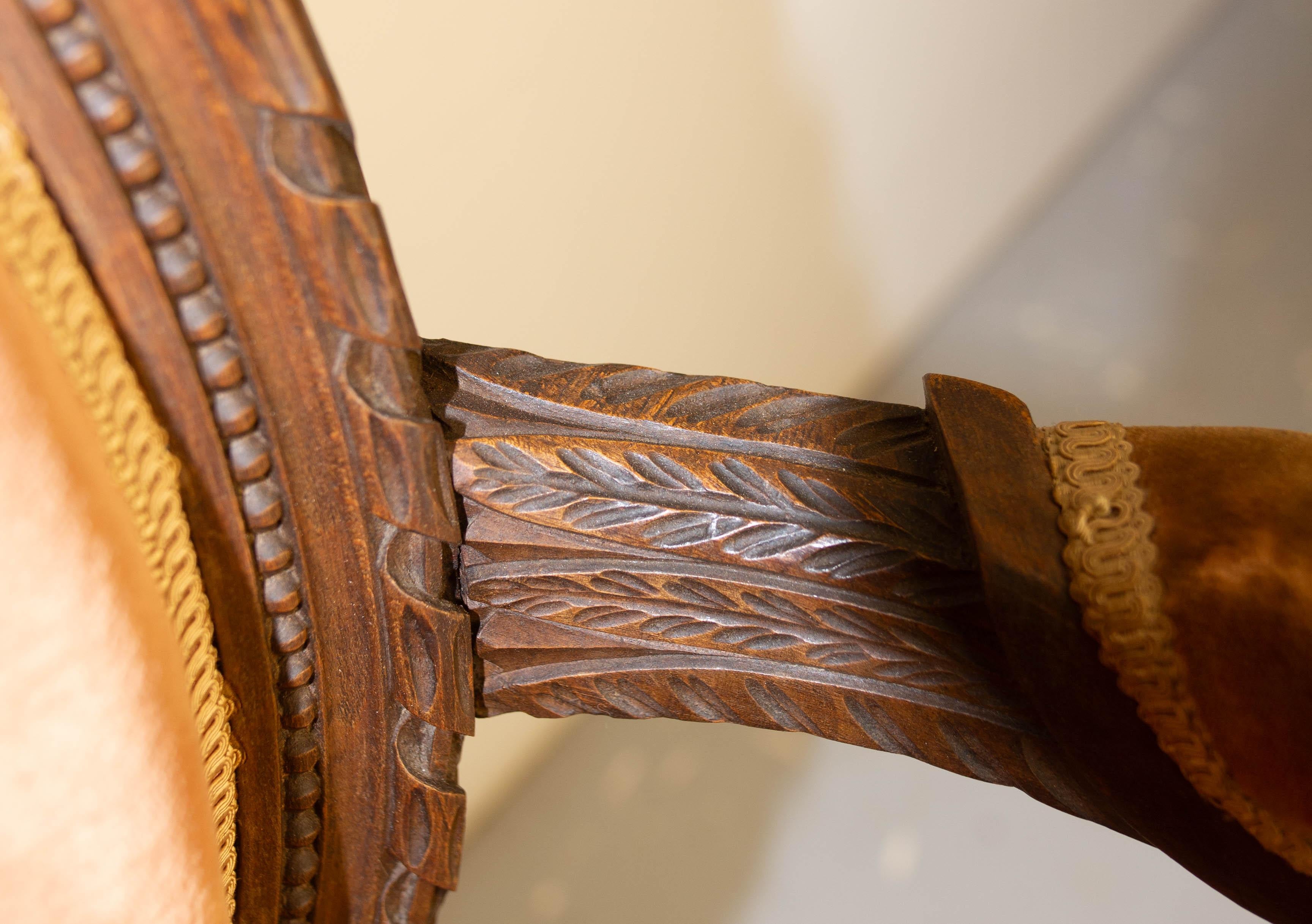 Paire de fauteuils ouverts Louis XVI Fauteuils à médaillon, circa 1900 en vente 9