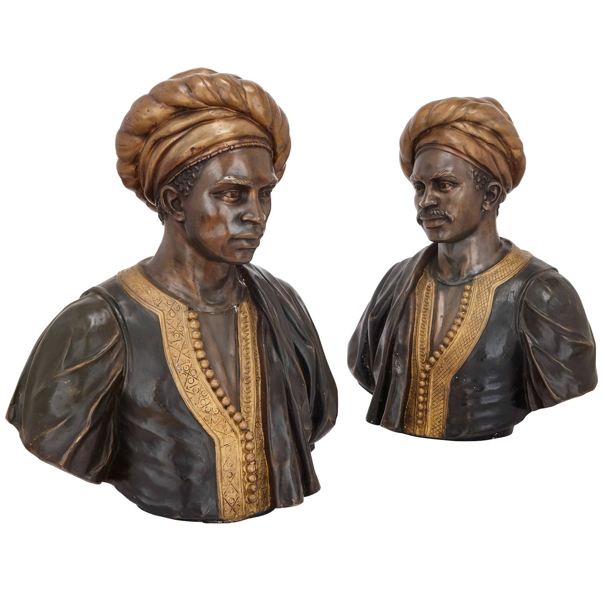 Pair of French Orientalist Busts