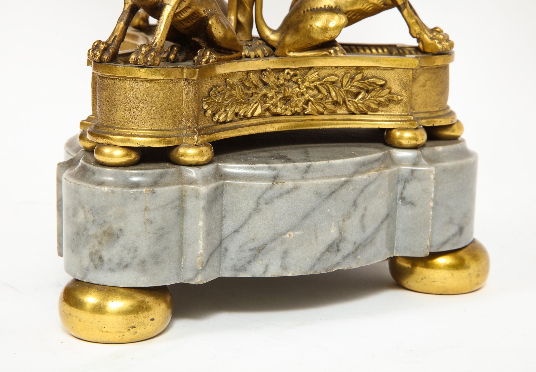 Pair of French Ormolu and Gray Marble Brule Parfums Attributed to Paul Sormani 9