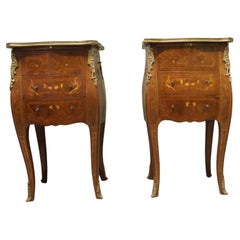 Pair of French Ormolu and Walnut Side Cabinets This is a very beautiful pair