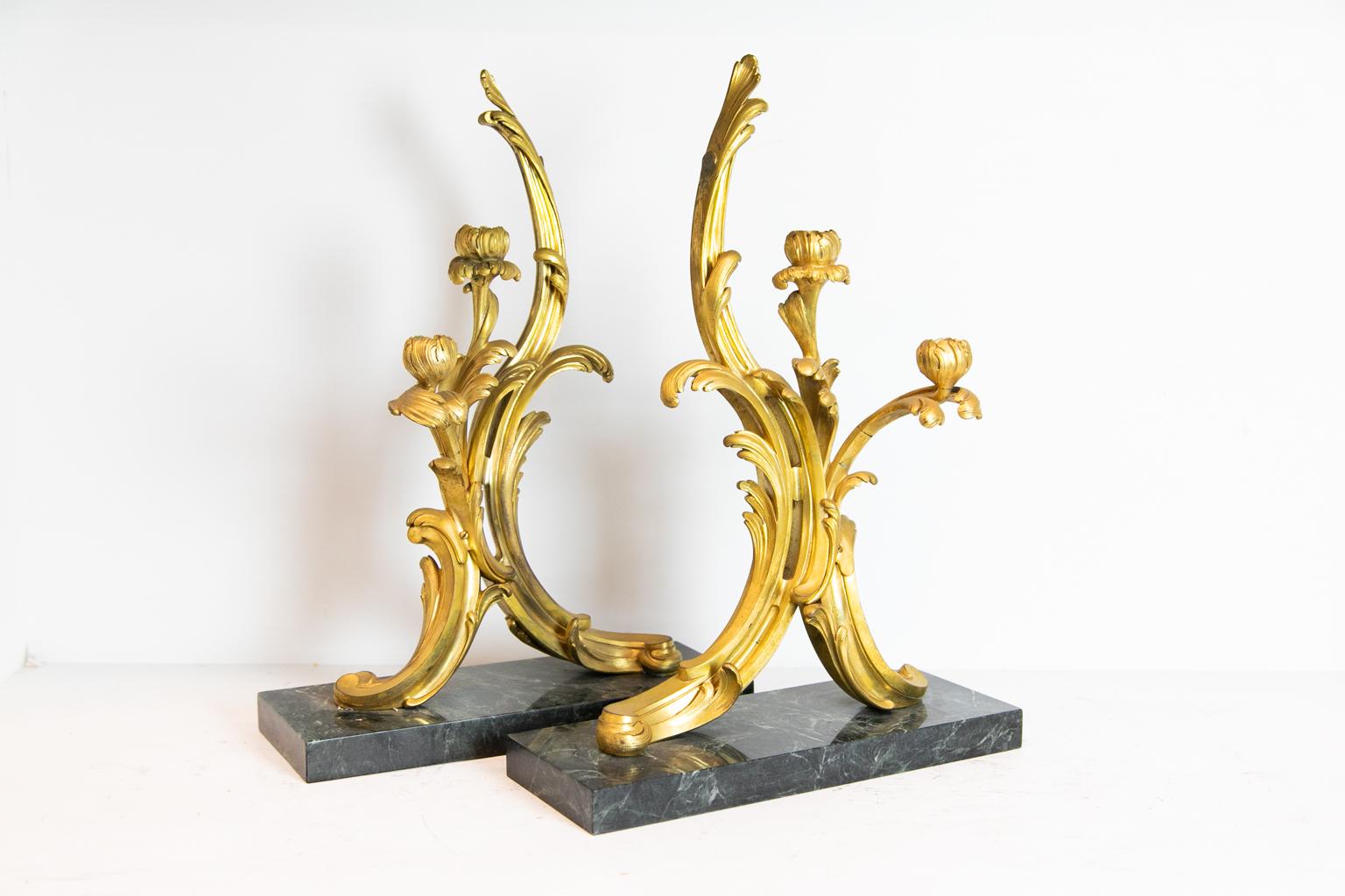Pair of French Ormolu Candelabra In Good Condition For Sale In Wilson, NC