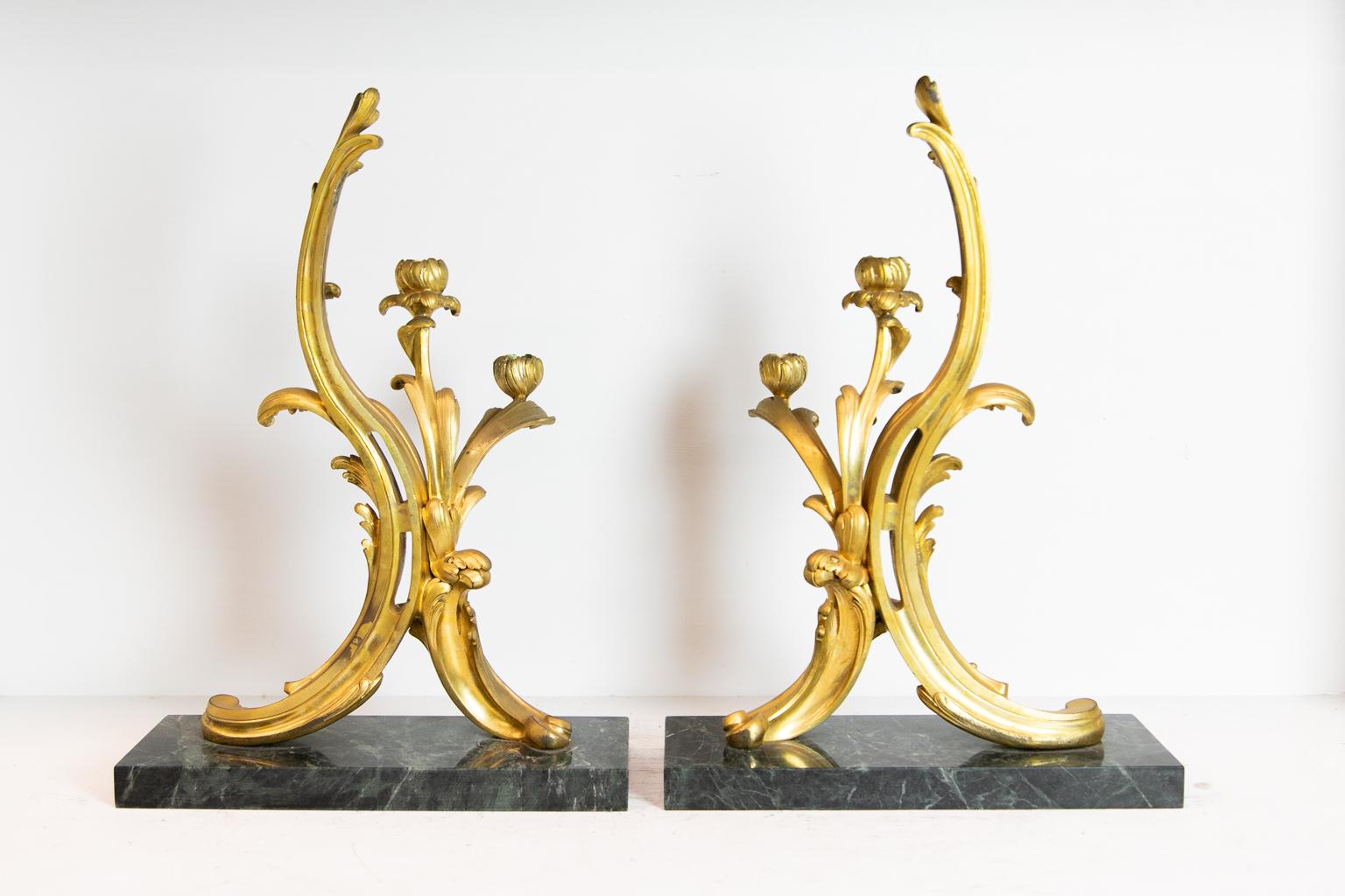 Pair of French Ormolu Candelabra For Sale 1