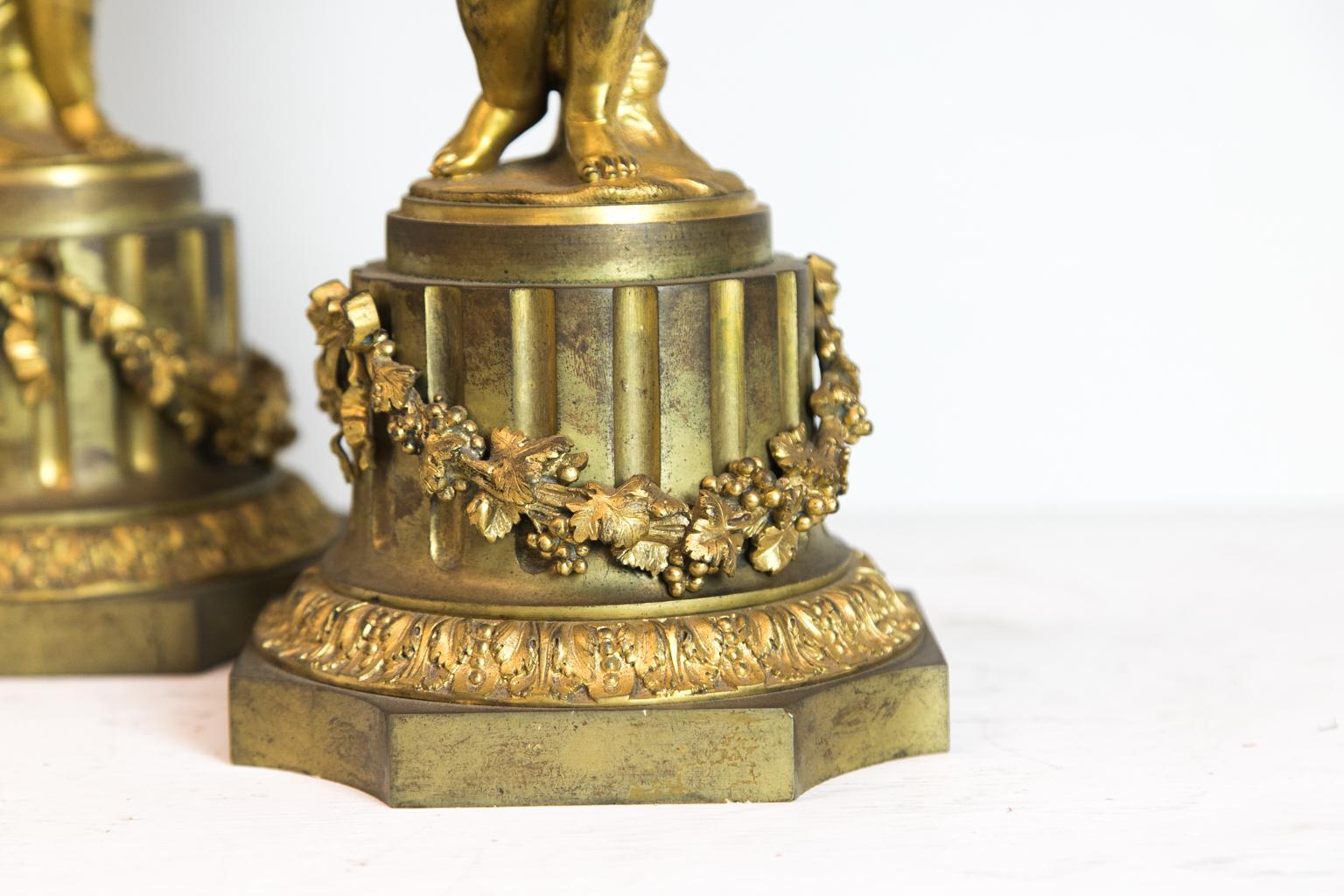 Pair of French Ormolu Cupids In Good Condition In Wilson, NC