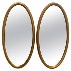 Pair of French Oval Mirrors