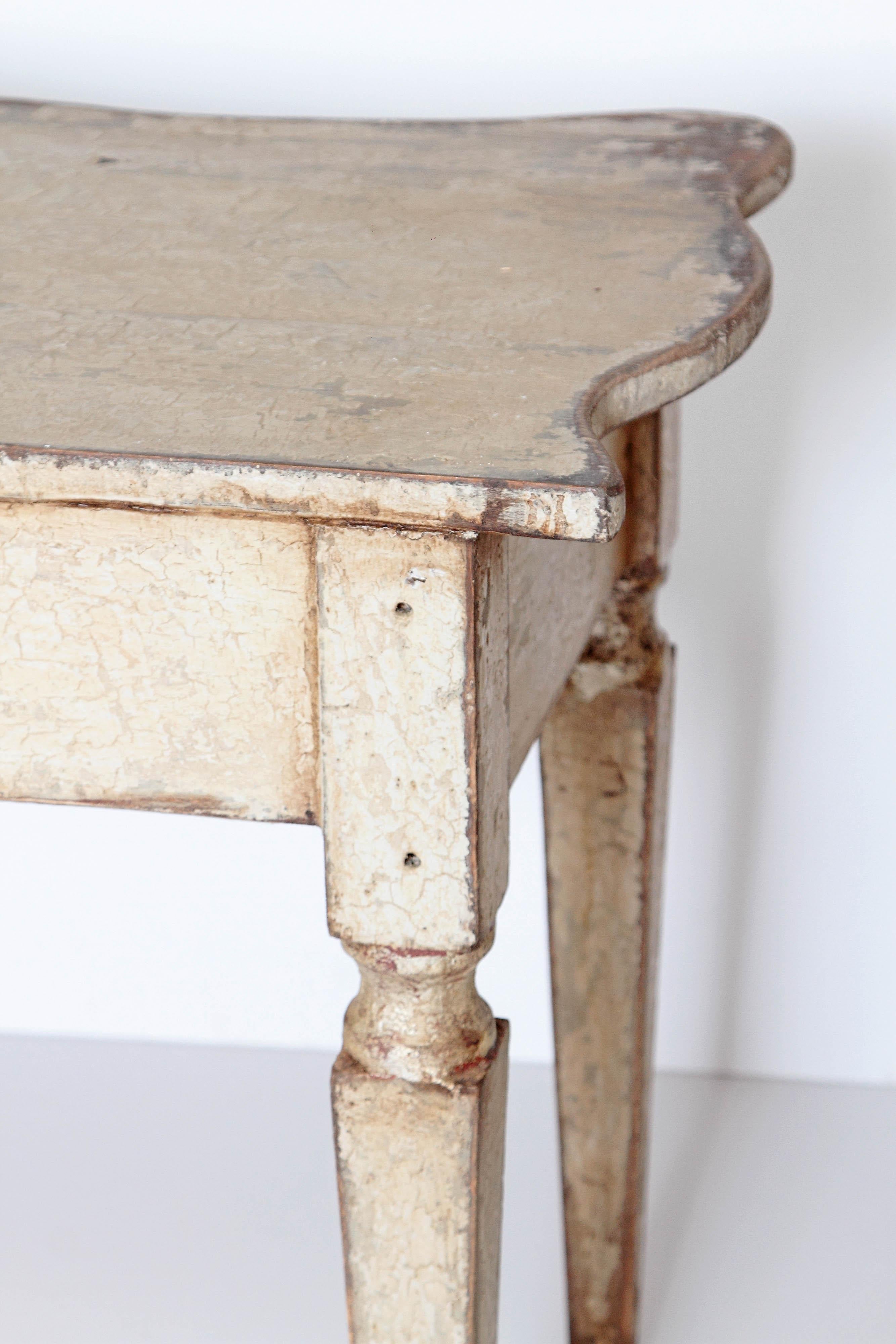 French Painted and Gilt Console Table 3
