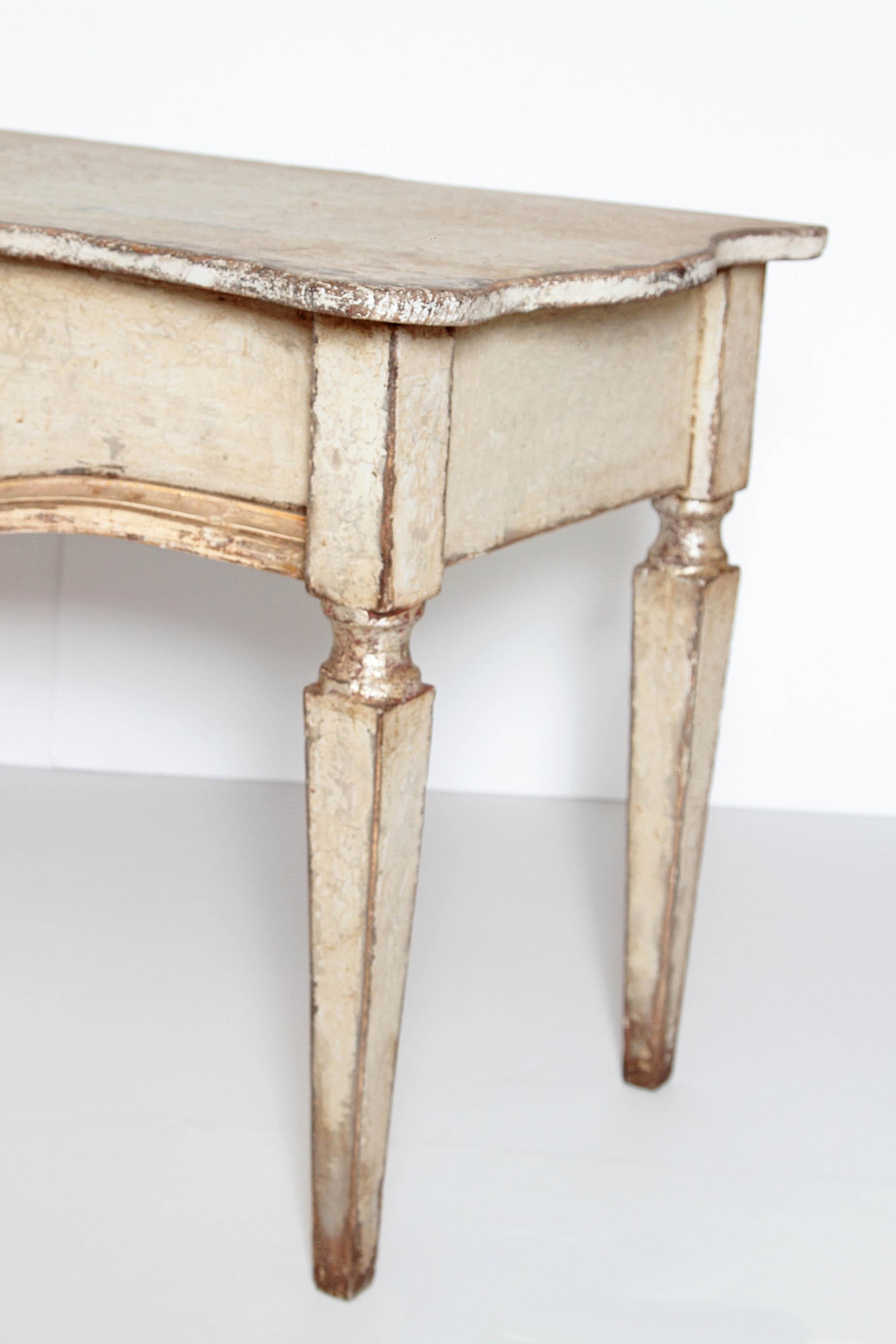 French Painted and Gilt Console Table In Good Condition In Dallas, TX