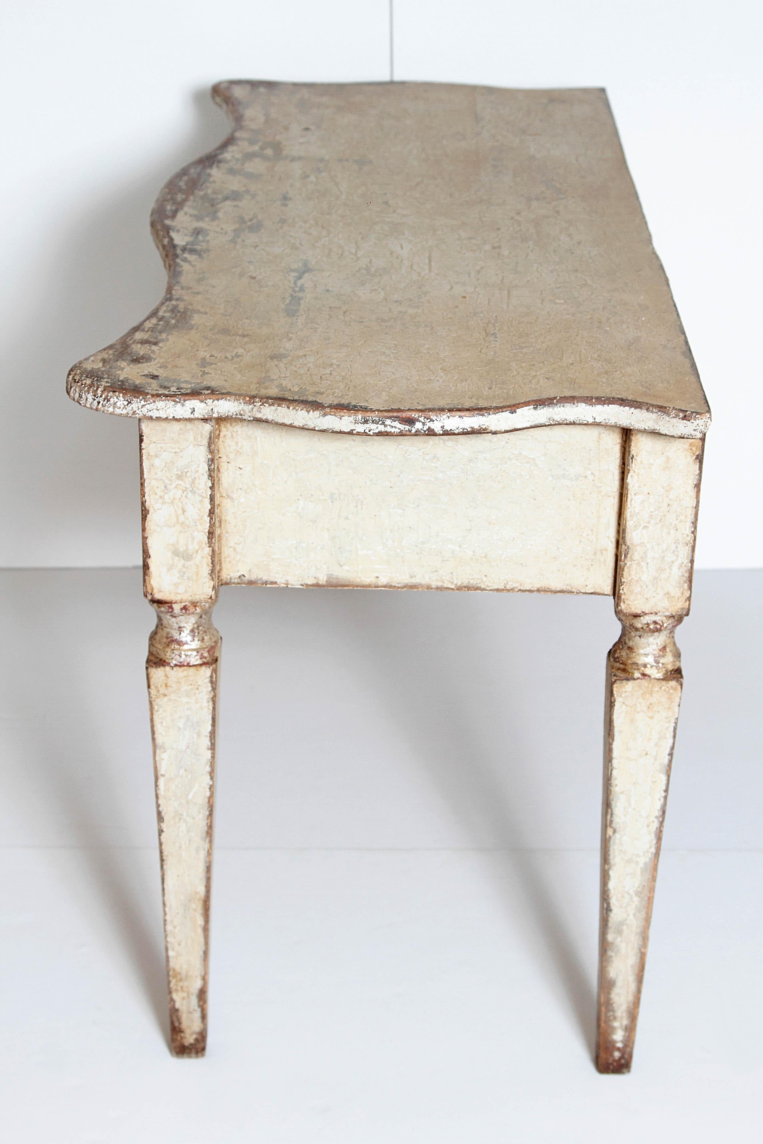 19th Century French Painted and Gilt Console Table