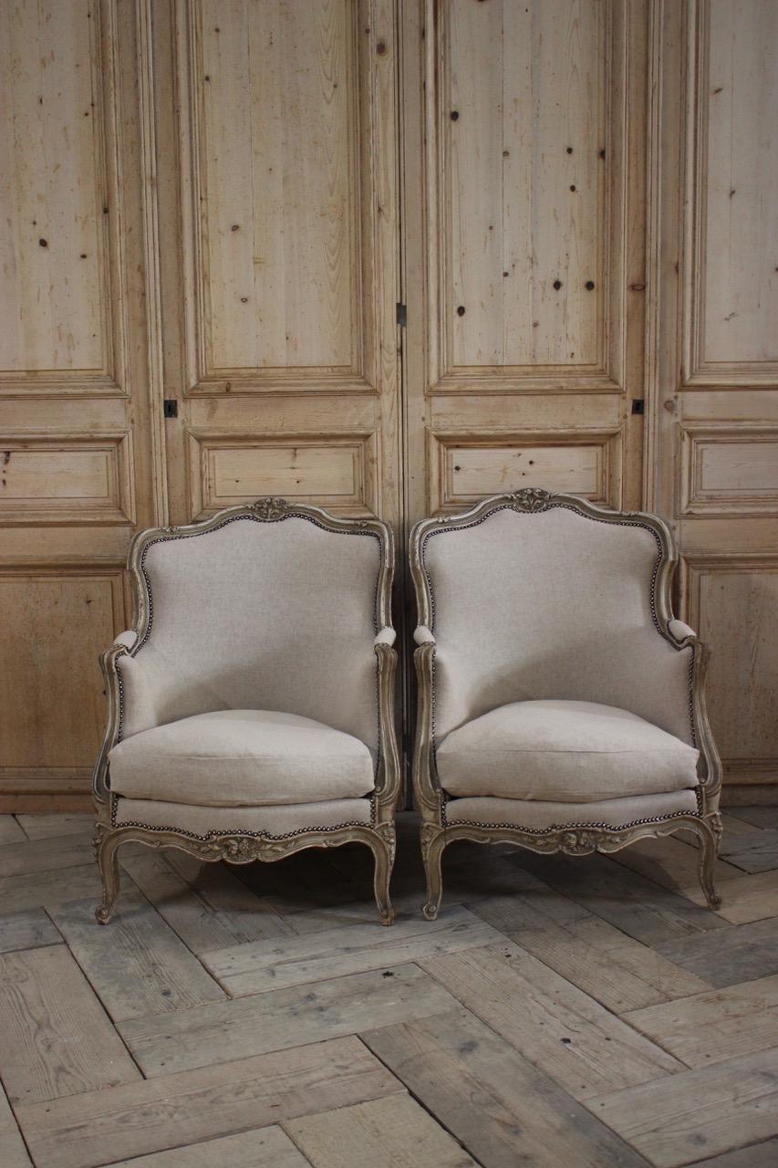 Pair of French Painted Armchairs, circa 1930s 6