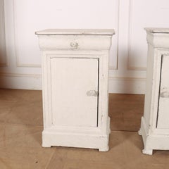 Pair of French Painted Bedside Cupboards