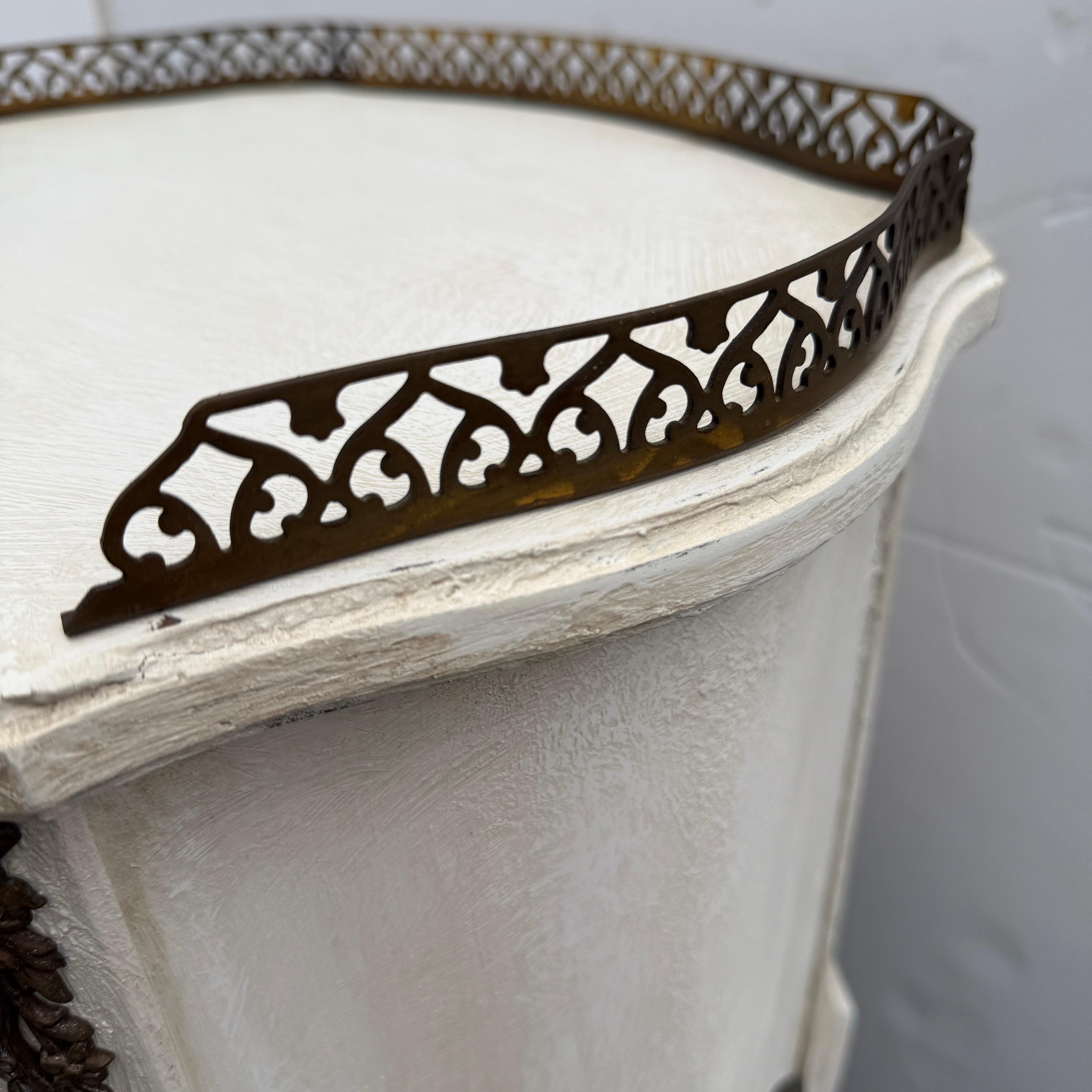 Pair of French Painted Bedside End Tables with Two Drawers For Sale 12