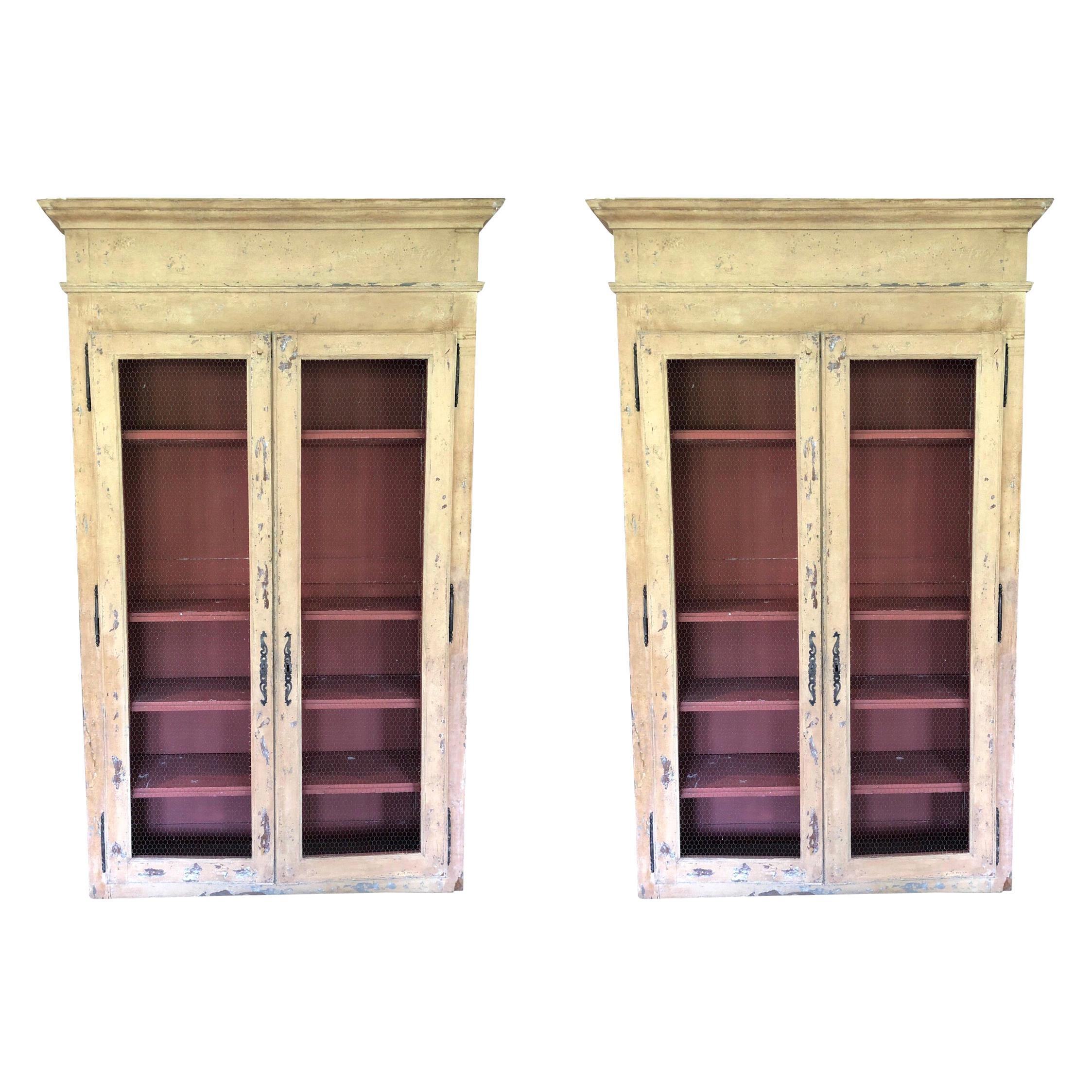 Pair of French Painted Cabinets