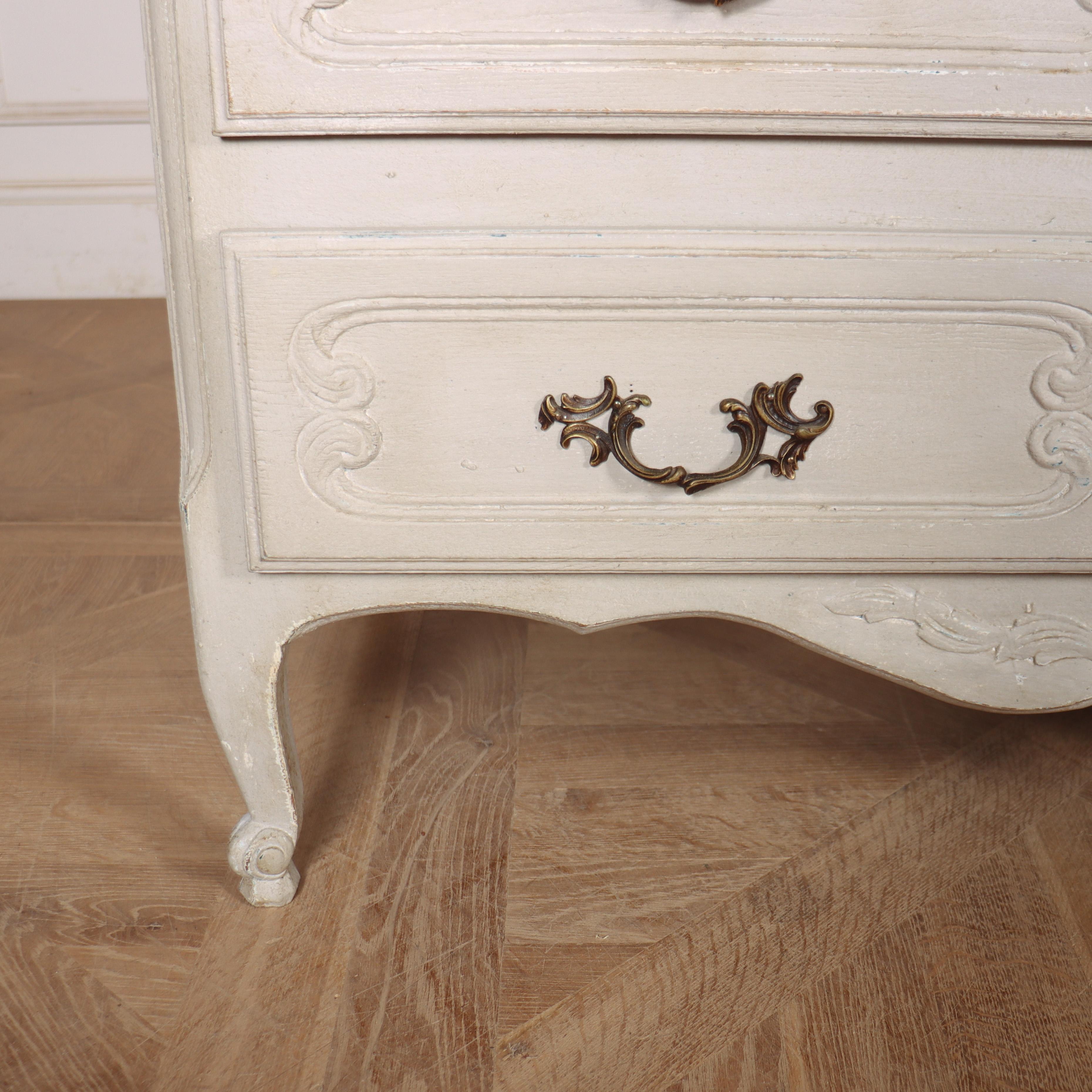 Oak Pair of French Painted Commodes For Sale
