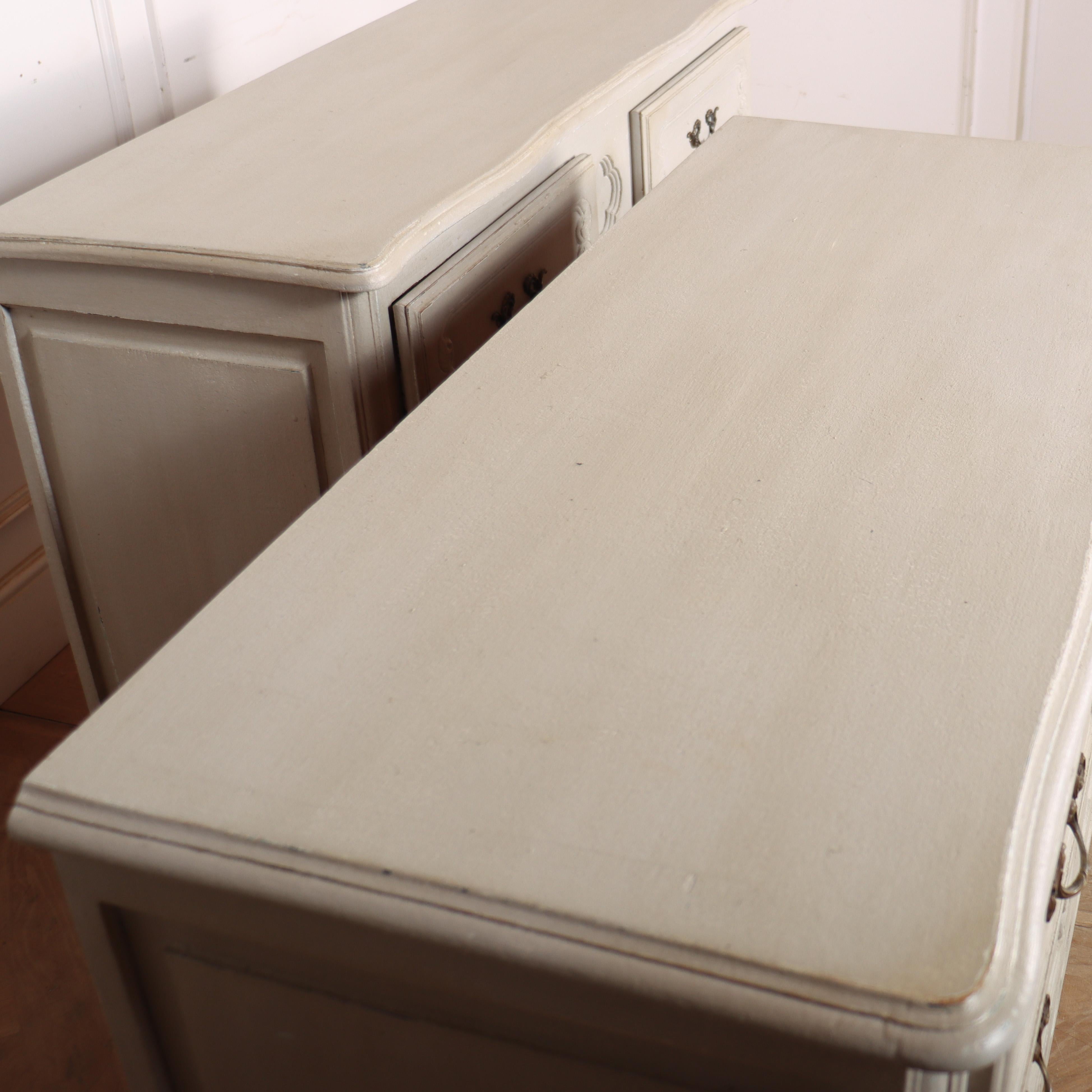 Pair of French Painted Commodes For Sale 3