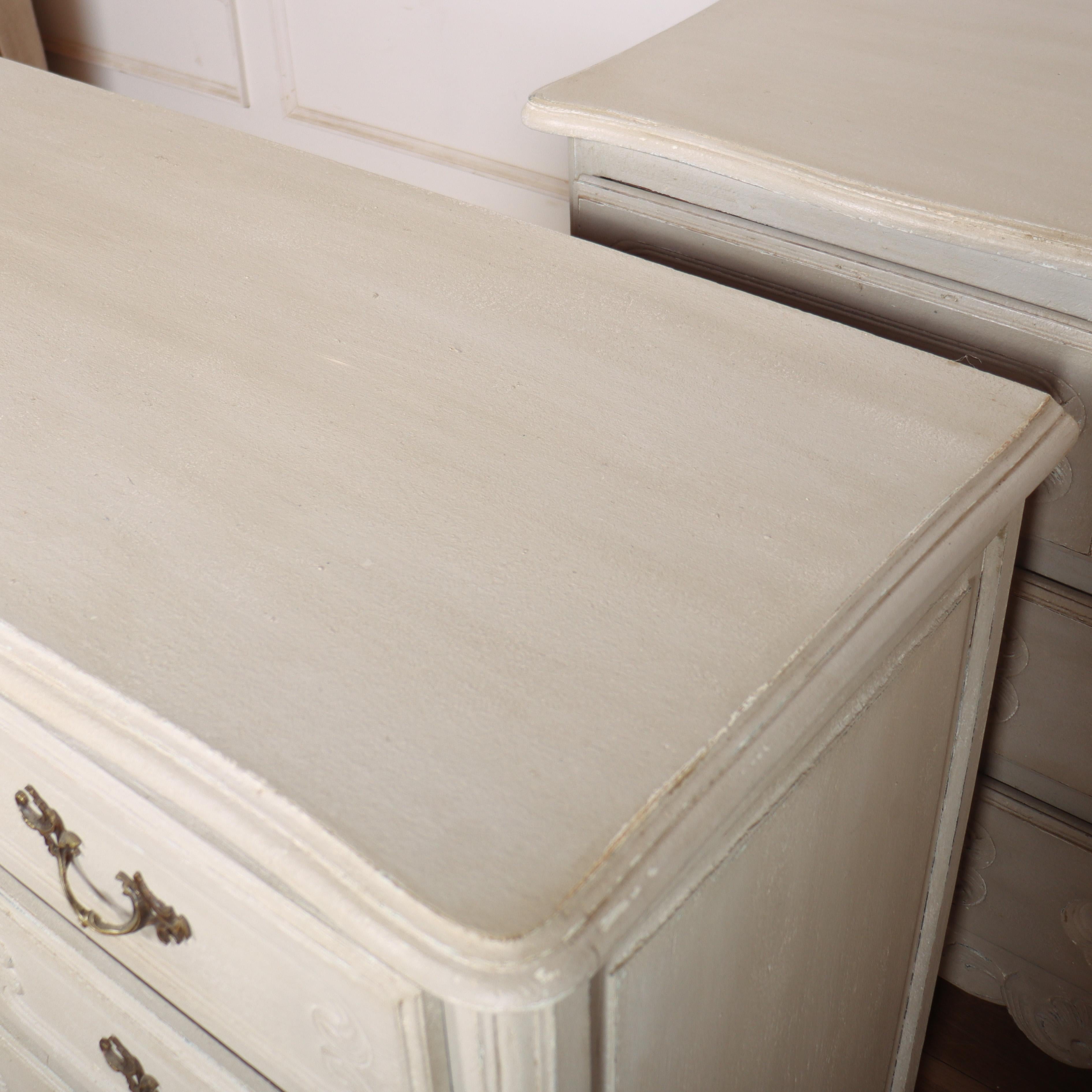 Pair of French Painted Commodes For Sale 4