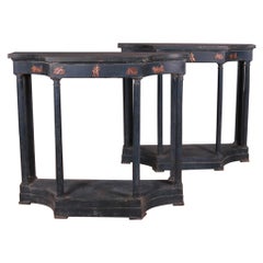 Pair of French Painted Consoles