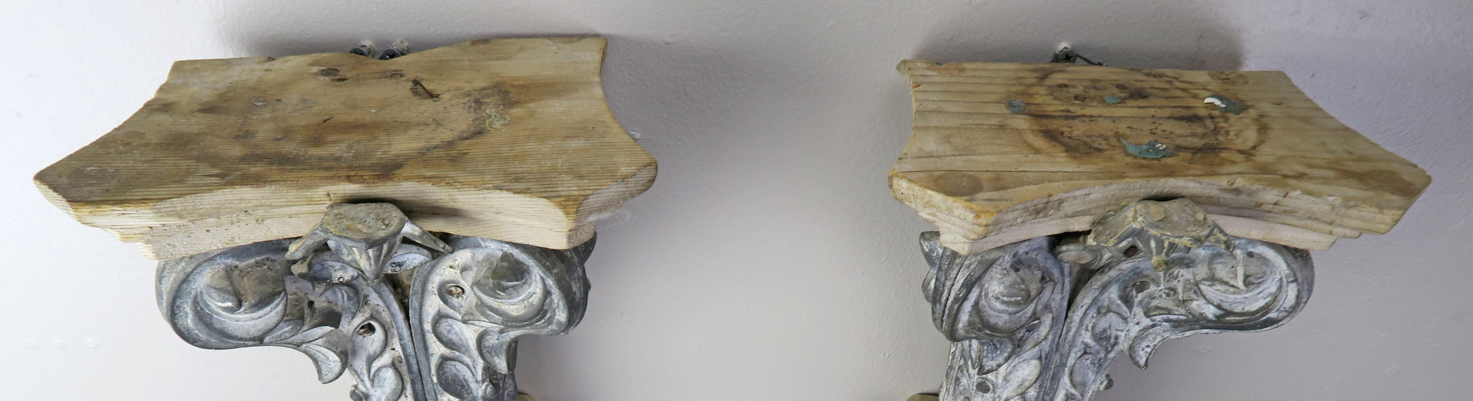 Pair of French Painted Corbels, circa 1940s 2