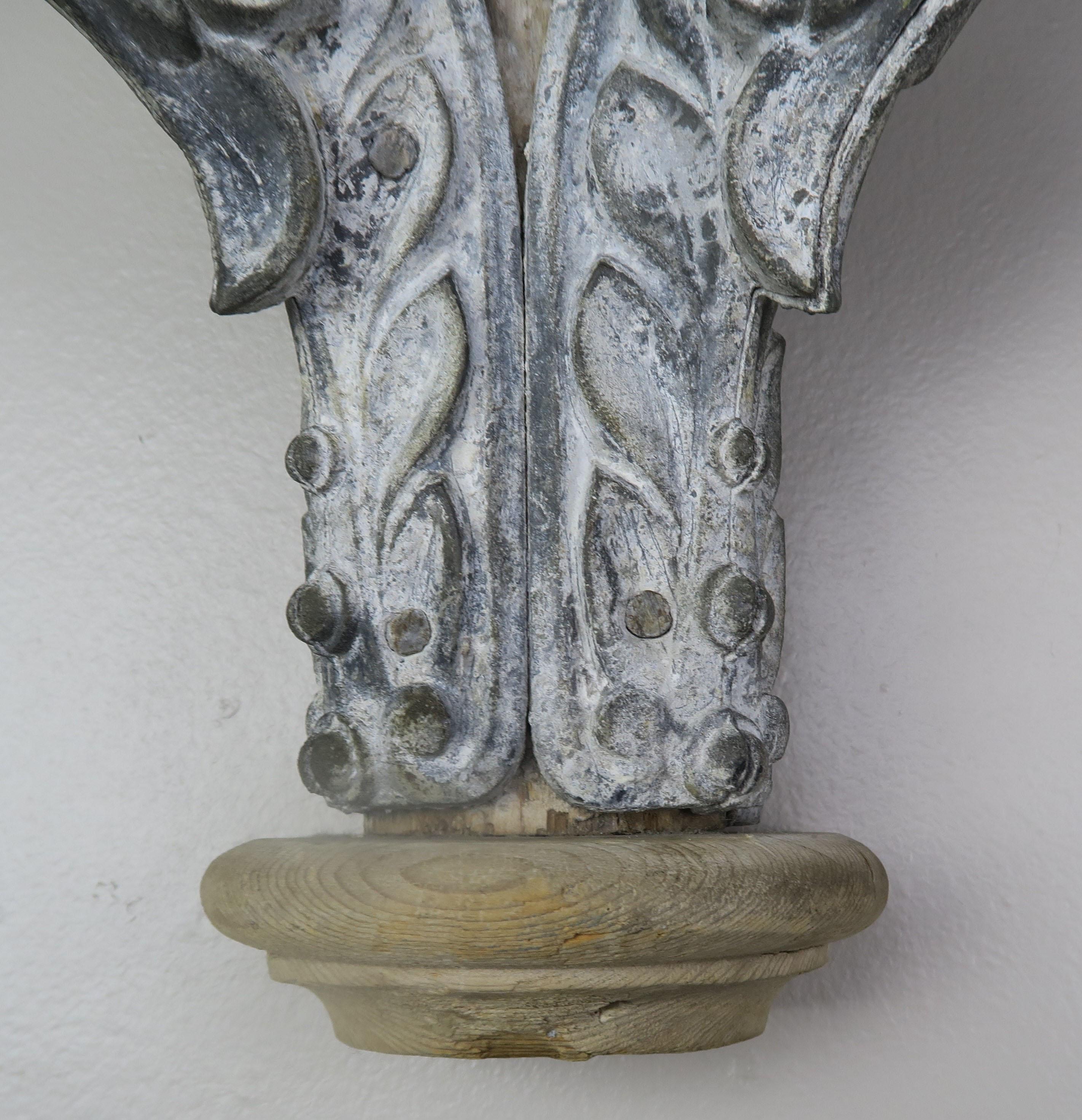 Neoclassical Pair of French Painted Corbels, circa 1940s