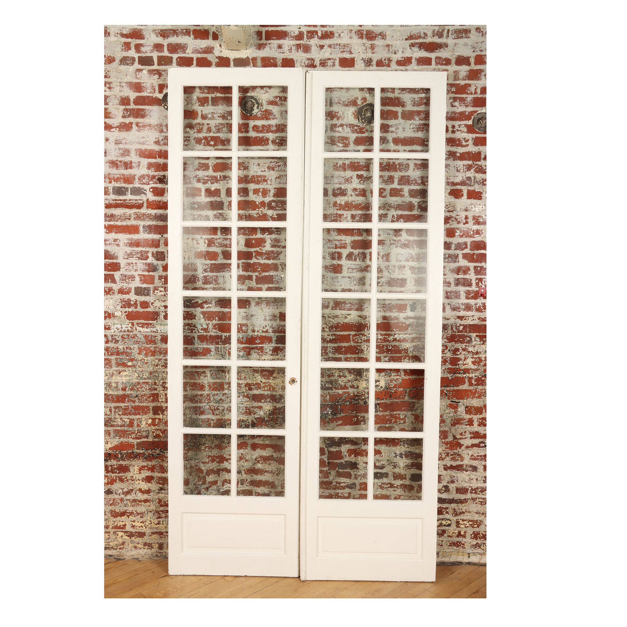 Pair of French Painted Doors, C 1900