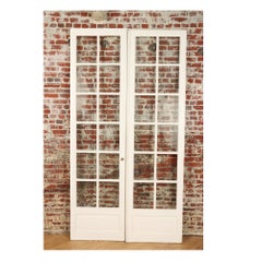 Used Pair of French Painted Doors, C 1900