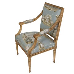 Pair of French Painted Fauteuil Chairs