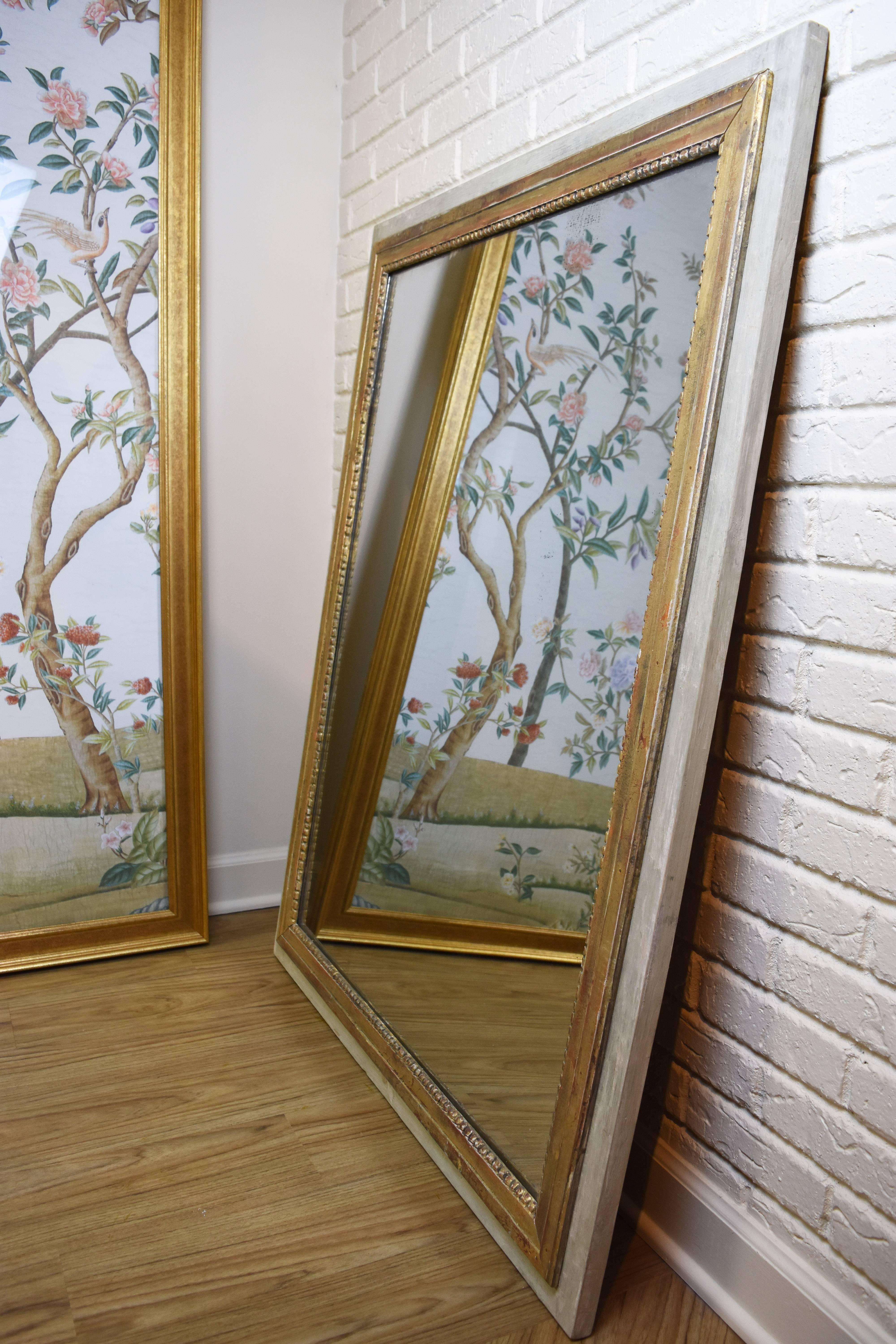 Contemporary Pair of French Painted Mirrors   For Sale