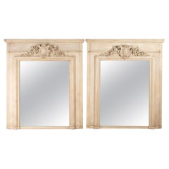 Antique Pair of French Painted Mirrors