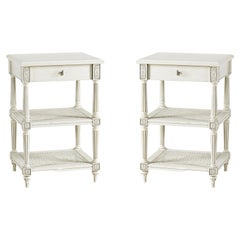 Pair of French Painted Nightstands
