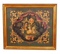 Pair of French Painted Tole Panels