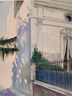 Coppia di dipinti francesi "Scene urbane" di Jean Yves Herbin, 1991