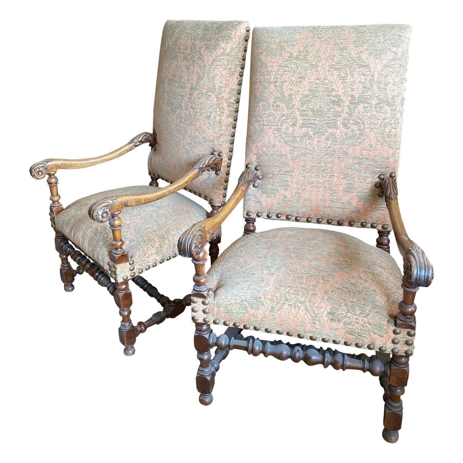 Pair of French Pastel Chairs, circa 1850