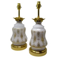 Antique Pair of French Patinated Bronze, Ormolu Electric Table Lamps, Late 19th Century