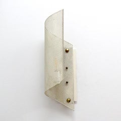 Pair of French Perforated Wall Lights by Lunel, 1950