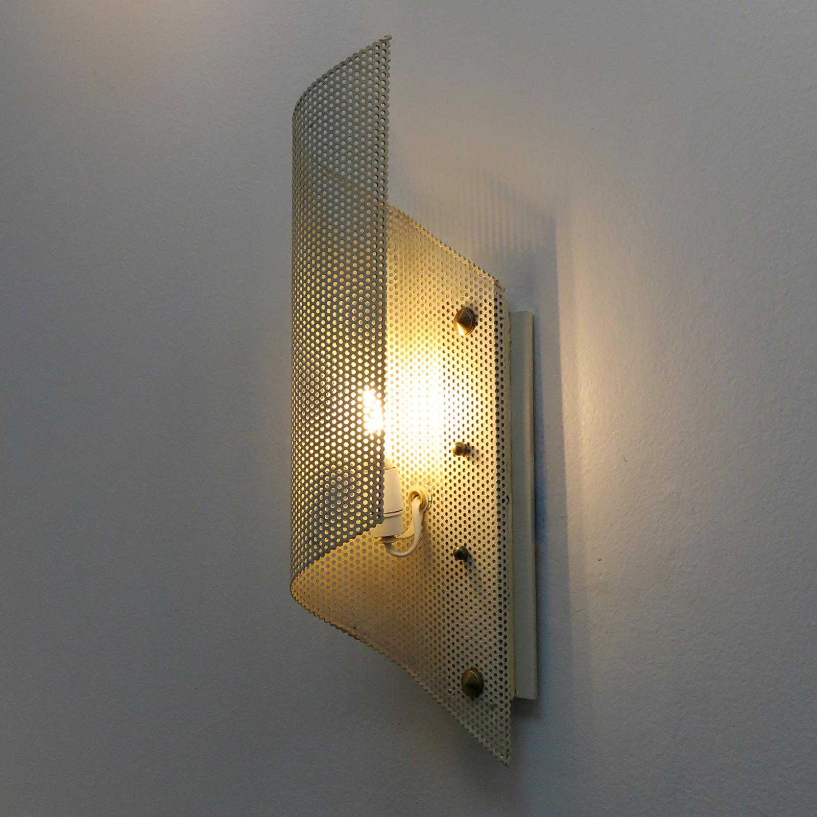 Pair of French Perforated Wall Lights by Lunel, 1950 For Sale 1
