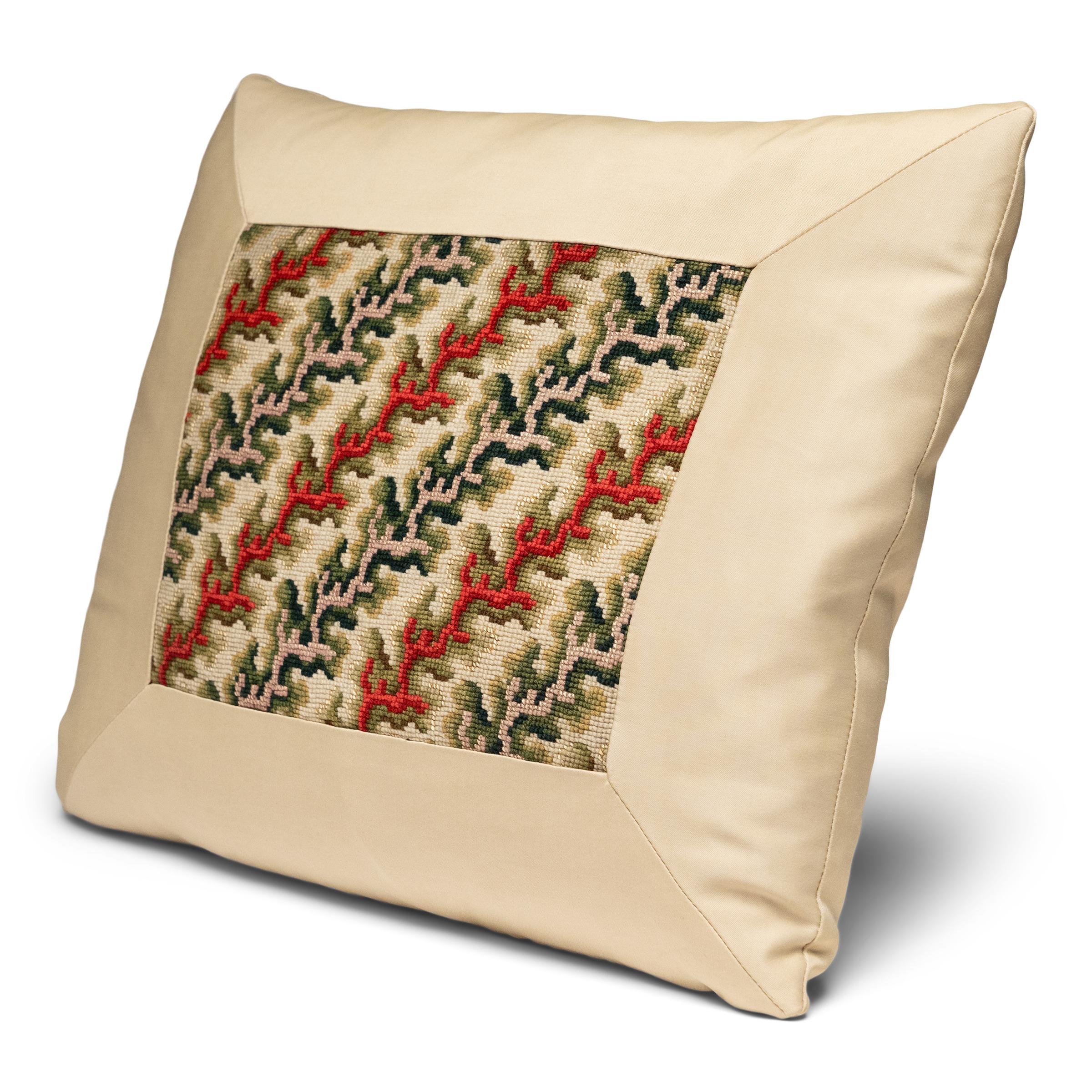 American Pair of French Petit Point Pillows For Sale
