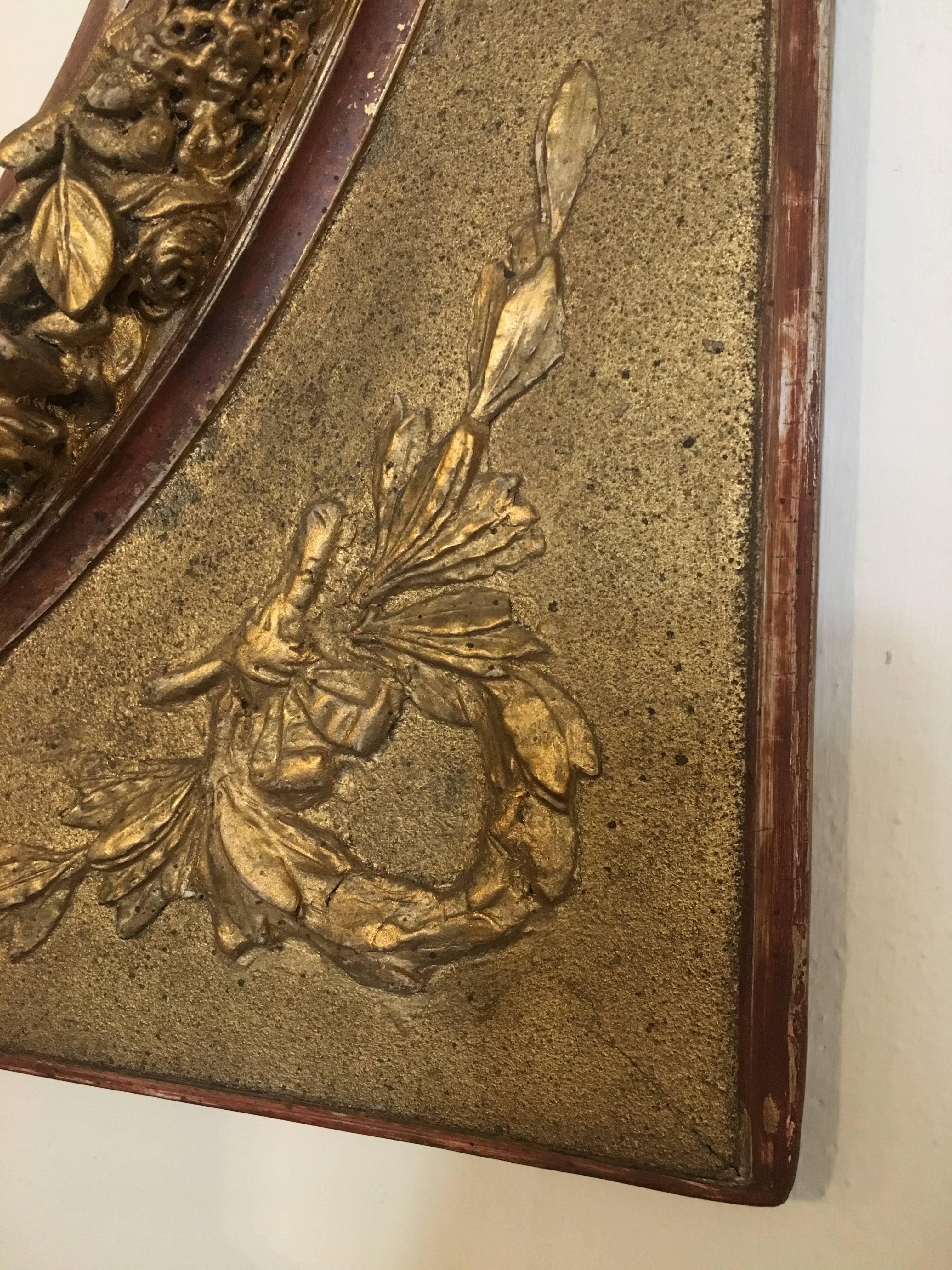 Pair of French Picture Frames in Giltwood from 1880s Decorated with Flowers 1