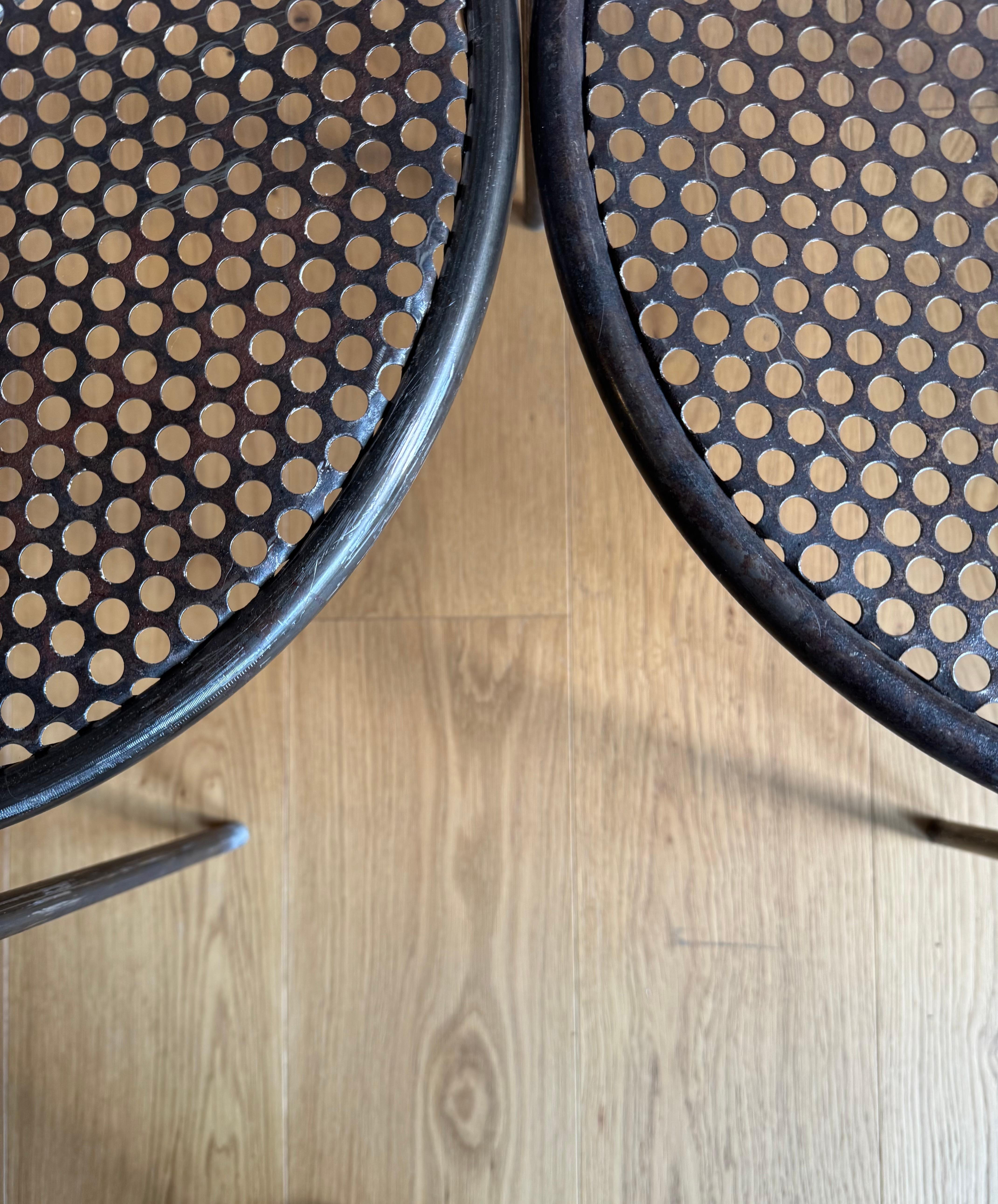 Pair of French pierced metal side tables In Good Condition For Sale In London, GB